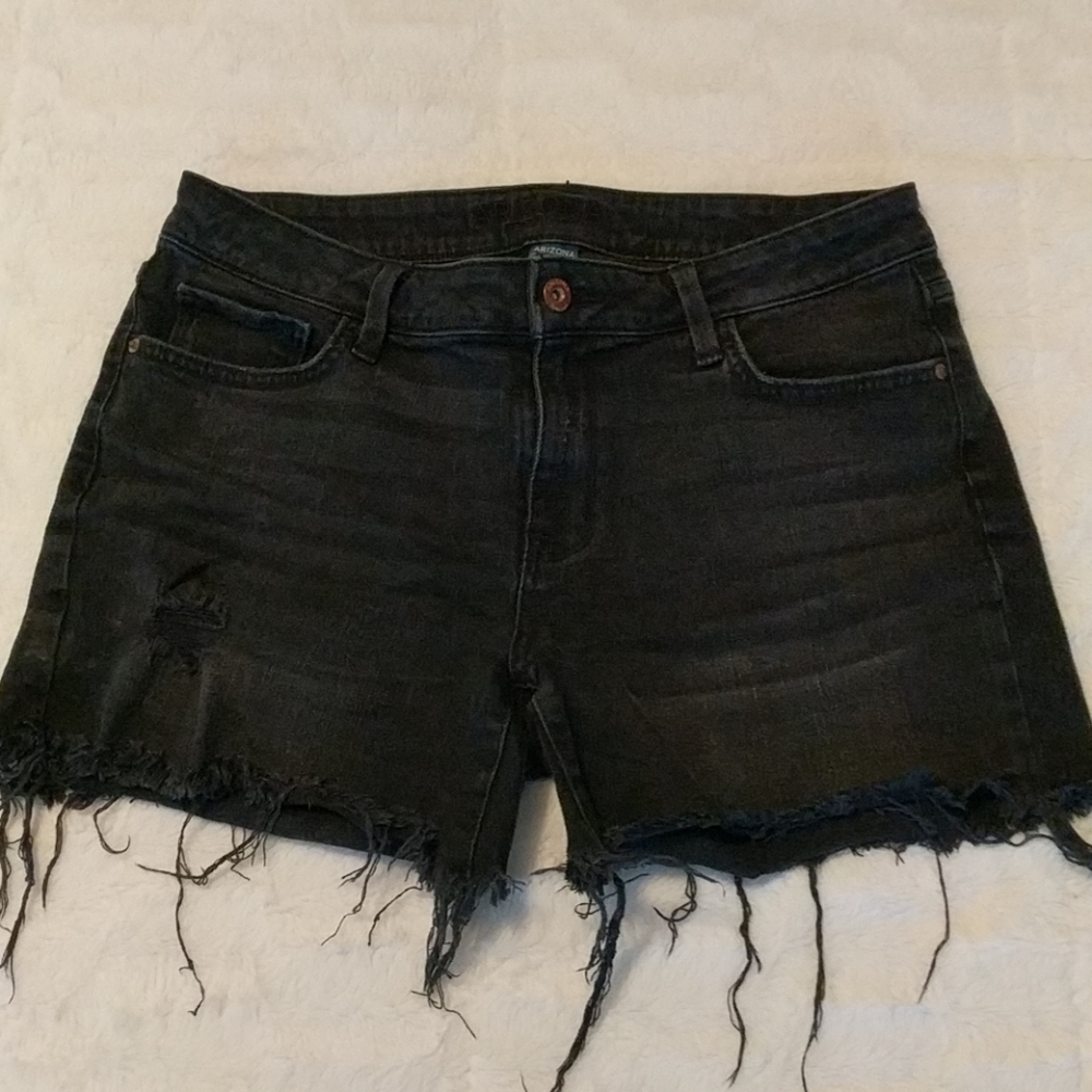 Black Denim Shorts